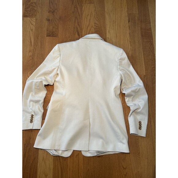 Banana Republic Cream Peak Lapel Double-Breasted Blazer Size 6 – Tailored Struct - Picture 3 of 9